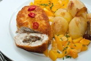 Зразы из куриного филе с шампиньонами