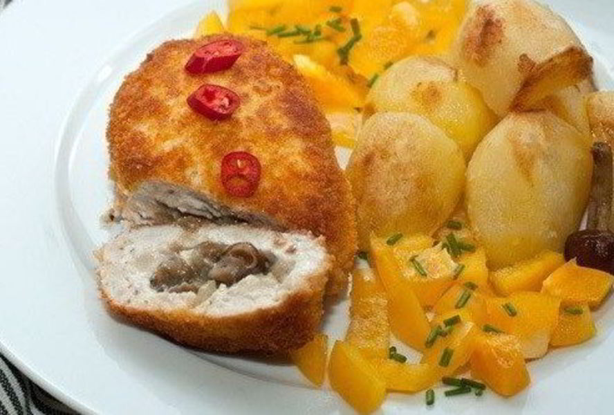 Зразы из куриного филе с шампиньонами