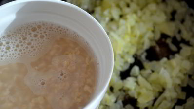 зразы с геркулесом и жареным луком