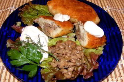 Зразы с мясом и грибами