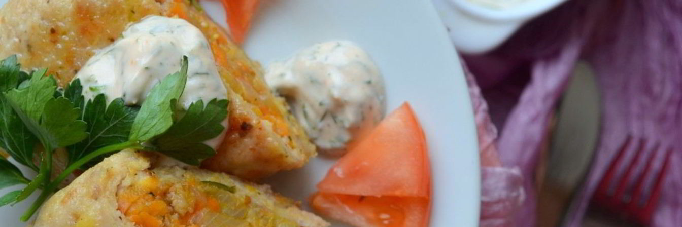 Зразы с пшеничной кашей и овощами