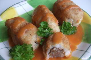 Зразы с рисом и фаршем