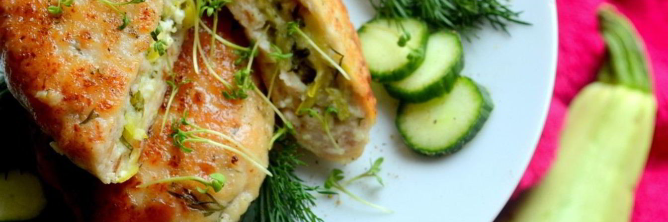 Зразы с творогом и свежим кабачком