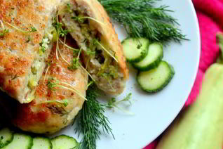 Зразы с творогом и свежим кабачком