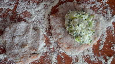 зразы с творогом и свежим кабачком