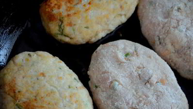 зразы с творогом и свежим кабачком