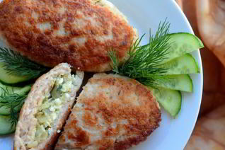 Зразы с яйцом и зеленью