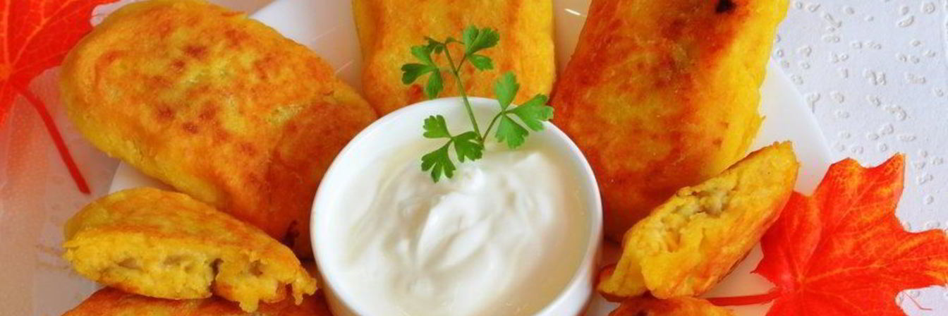 Зразы тыквенно-картофельные с грибами