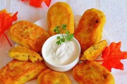 Зразы тыквенно-картофельные с грибами