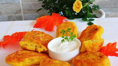 зразы тыквенно-картофельные с грибами