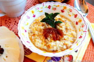 Быстрая каша с тыквой и сухофруктами