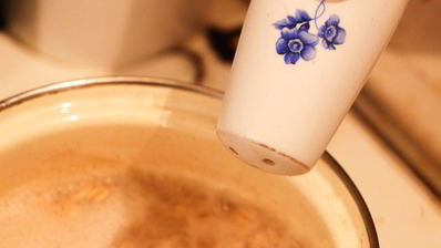 геркулесовая каша с бананом и вишней