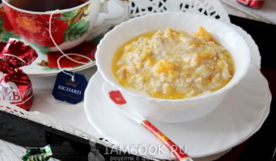 Рецепт геркулесовой каши с тыквой