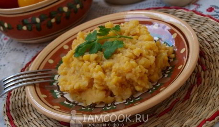 Рецепт гороховой каши с луком