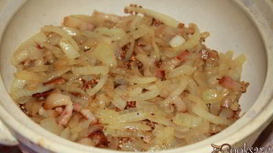 ароматная гречка с луком и беконом