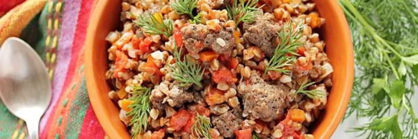 Гречка по-купечески с фаршем в мультиварке