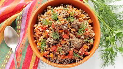 гречка по-купечески с фаршем в мультиварке