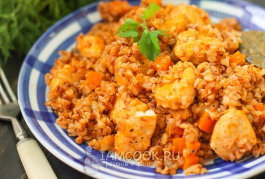 Гречка по-купечески в мультиварке с курицей