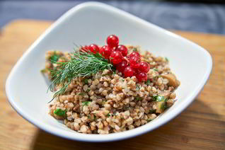 Гречка с белыми грибами и шампиньонами