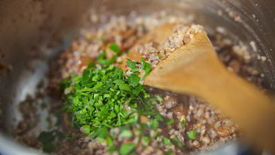 гречка с белыми грибами и шампиньонами