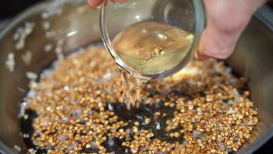 гречка с белыми грибами и шампиньонами