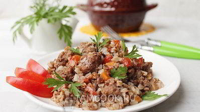 гречка с фаршем в горшочке в духовке