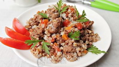 гречка с фаршем в горшочке в духовке