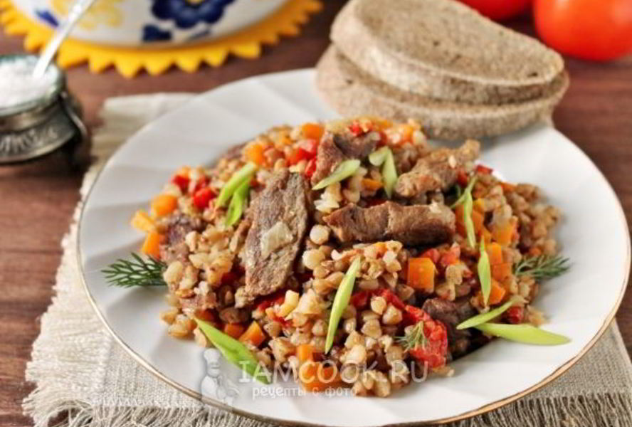 Гречка с говядиной в духовке