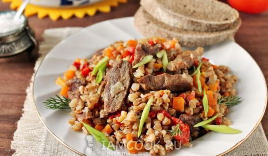 Рецепт гречки с говядиной в духовке
