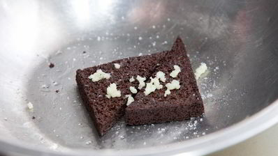 гречка с грибами и чесночными гренками