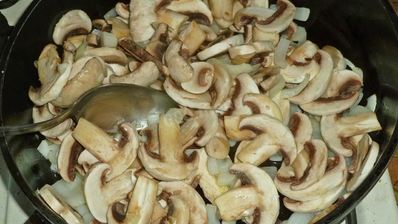 гречка с грибами и луком