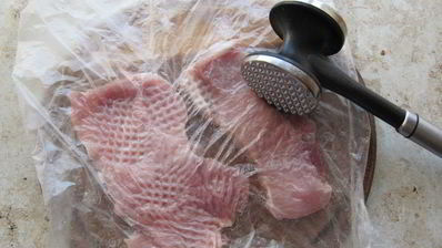 гречка с грибами и отбивной