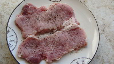 гречка с грибами и отбивной