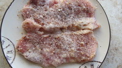 гречка с грибами и отбивной