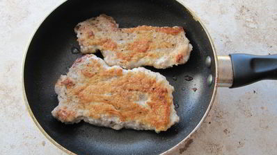 гречка с грибами и отбивной