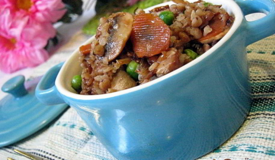 Рецепт гречки с грибами и овощами