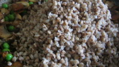 гречка с грибами и овощами