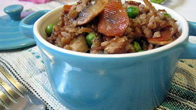 гречка с грибами и овощами