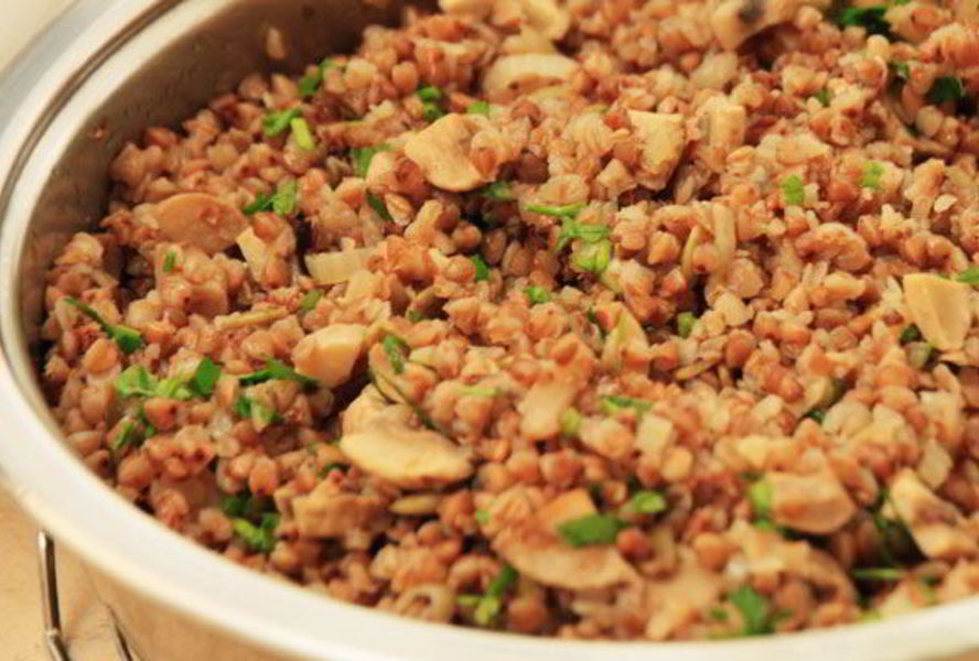 Гречка с грибами и семечками