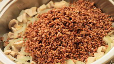 гречка с грибами и семечками