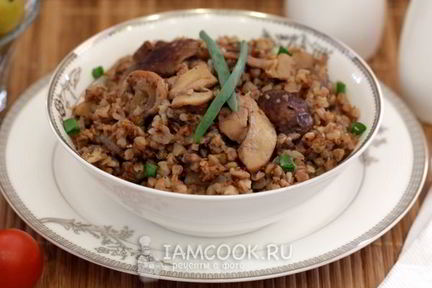Гречка с грибами в мультиварке
