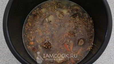 гречка с грибами в мультиварке