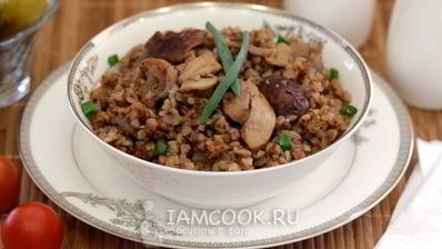 гречка с грибами в мультиварке