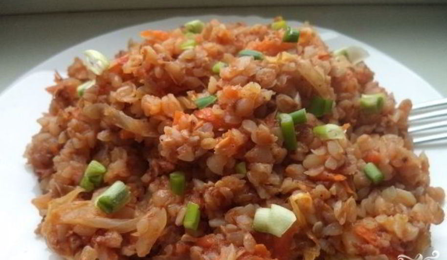 Рецепт гречки с капустой