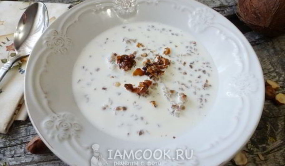 Рецепт гречки с кокосовым молоком и фундуком