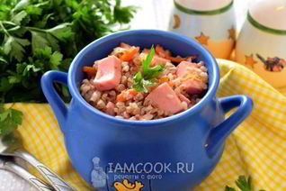 Гречка с колбасой