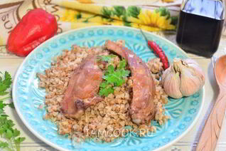 Гречка с копчеными ребрышками