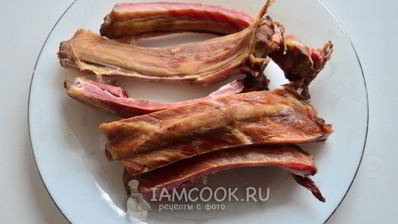 гречка с копчеными ребрышками