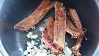 гречка с копчеными ребрышками