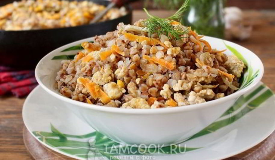 Рецепт гречки с куриным фаршем